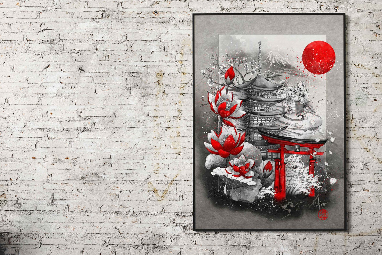 Nihon Asian Style Poster | Wall Art for Home &  Office | High-Quality Print - High-Quality Premium Wall Art Decor Sticker