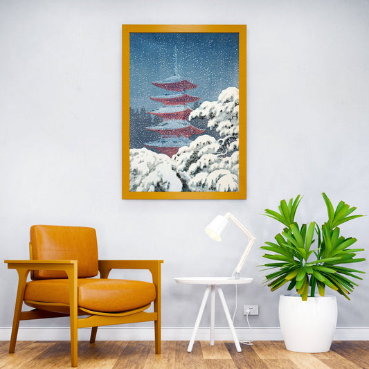 Nikko Five Storied Pagoda Asian Style Poster |  Wall Art for Home & Office | High-Quality Print - High-Quality Premium Wall Art Decor Sticker