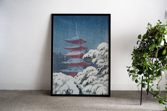 Nikko Five Storied Pagoda Asian Style Poster |  Wall Art for Home & Office | High-Quality Print - High-Quality Premium Wall Art Decor Sticker