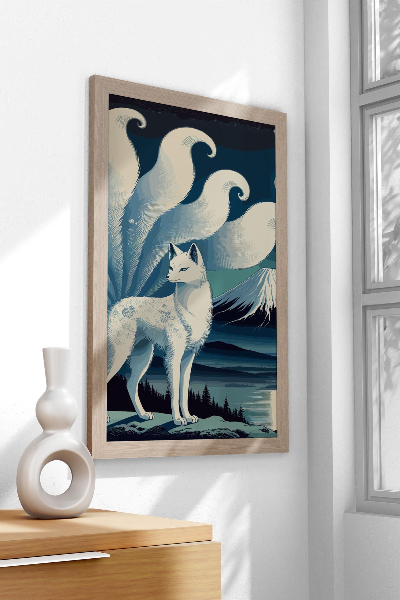Nine Tailed Fox Spirit Asian Style Poster | Wall  Art for Home & Office | High-Quality Print - High-Quality Premium Wall Art Decor Sticker
