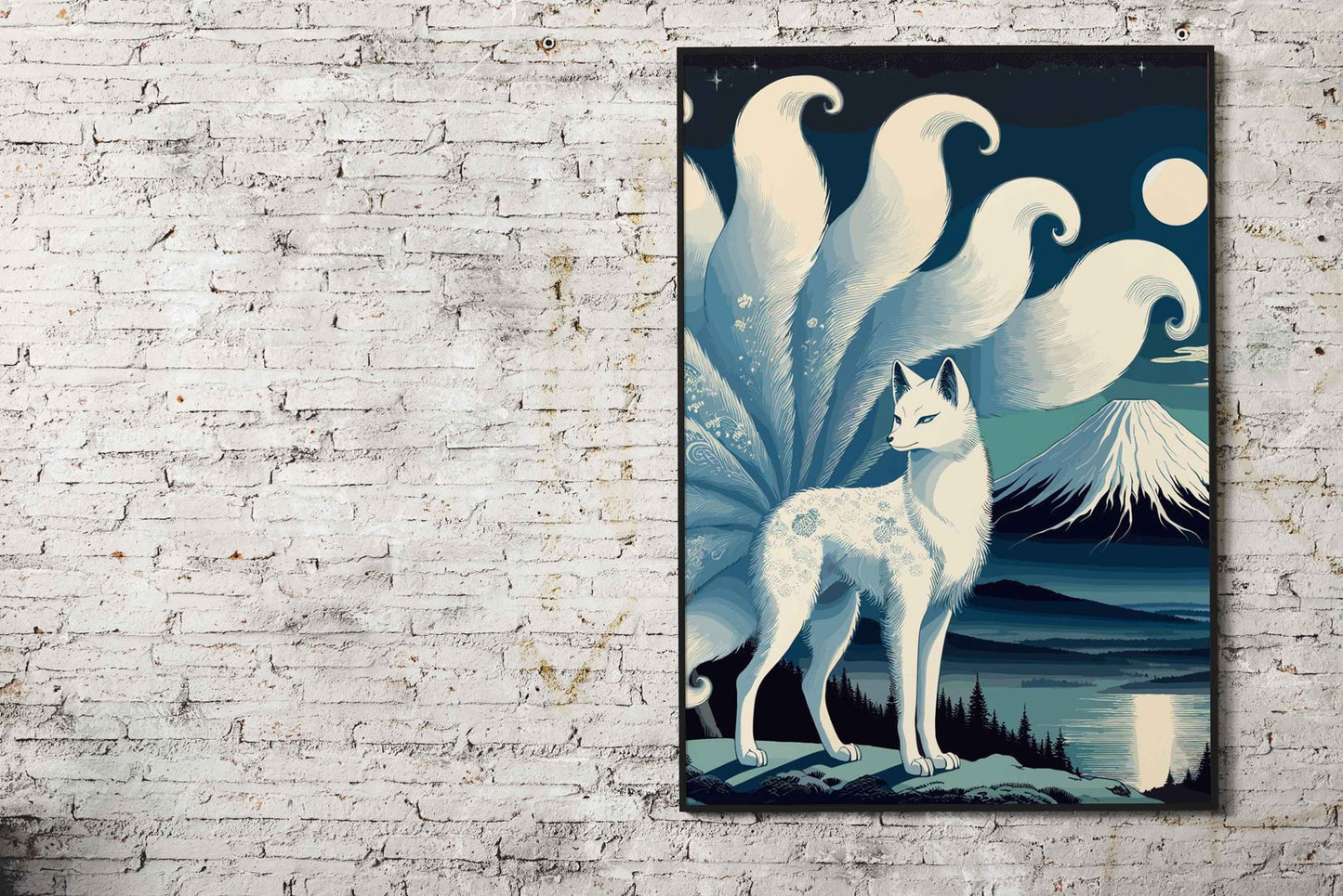 Nine Tailed Fox Spirit Asian Style Poster | Wall  Art for Home & Office | High-Quality Print - High-Quality Premium Wall Art Decor Sticker