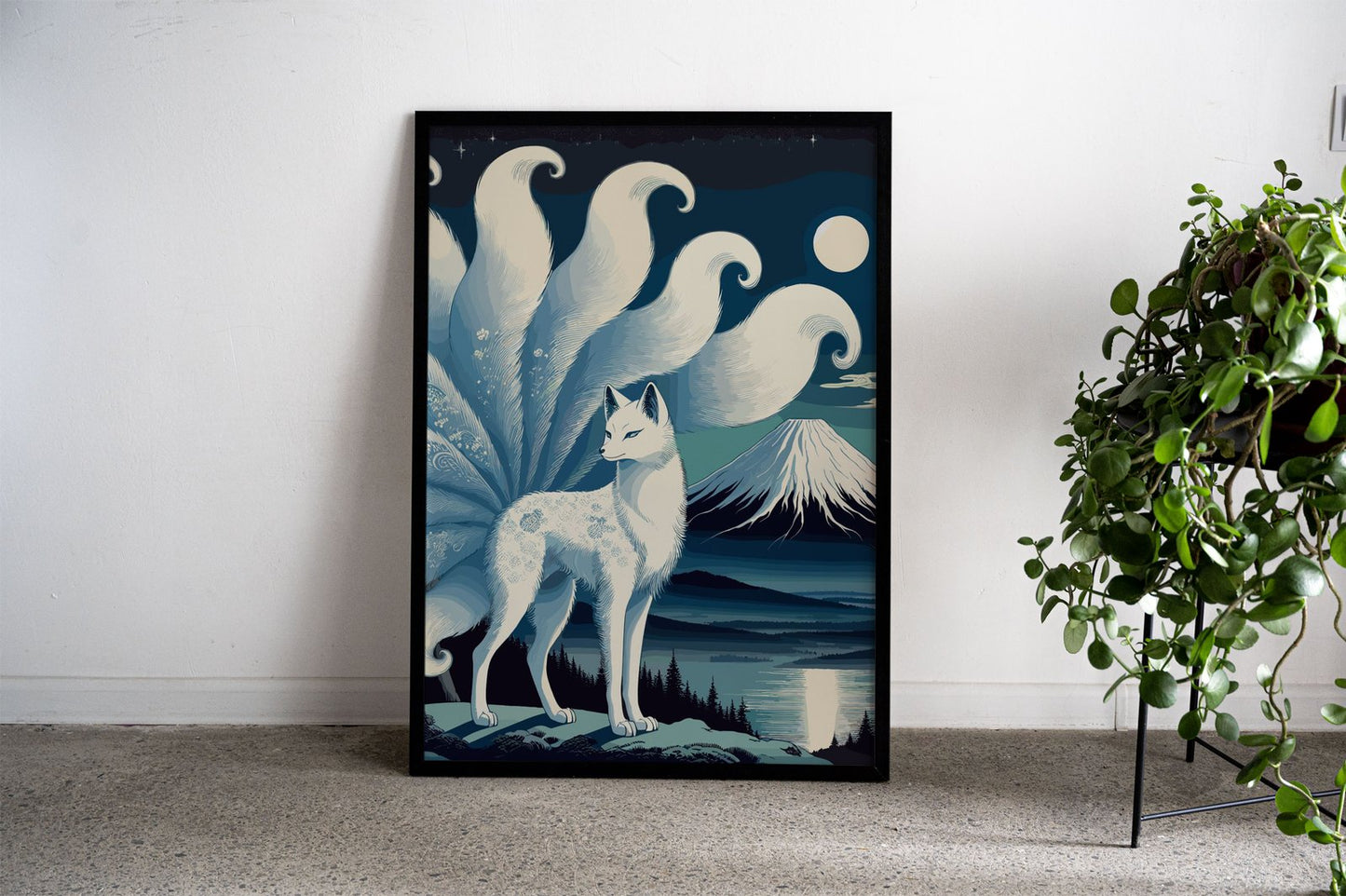 Nine Tailed Fox Spirit Asian Style Poster | Wall  Art for Home & Office | High-Quality Print - High-Quality Premium Wall Art Decor Sticker