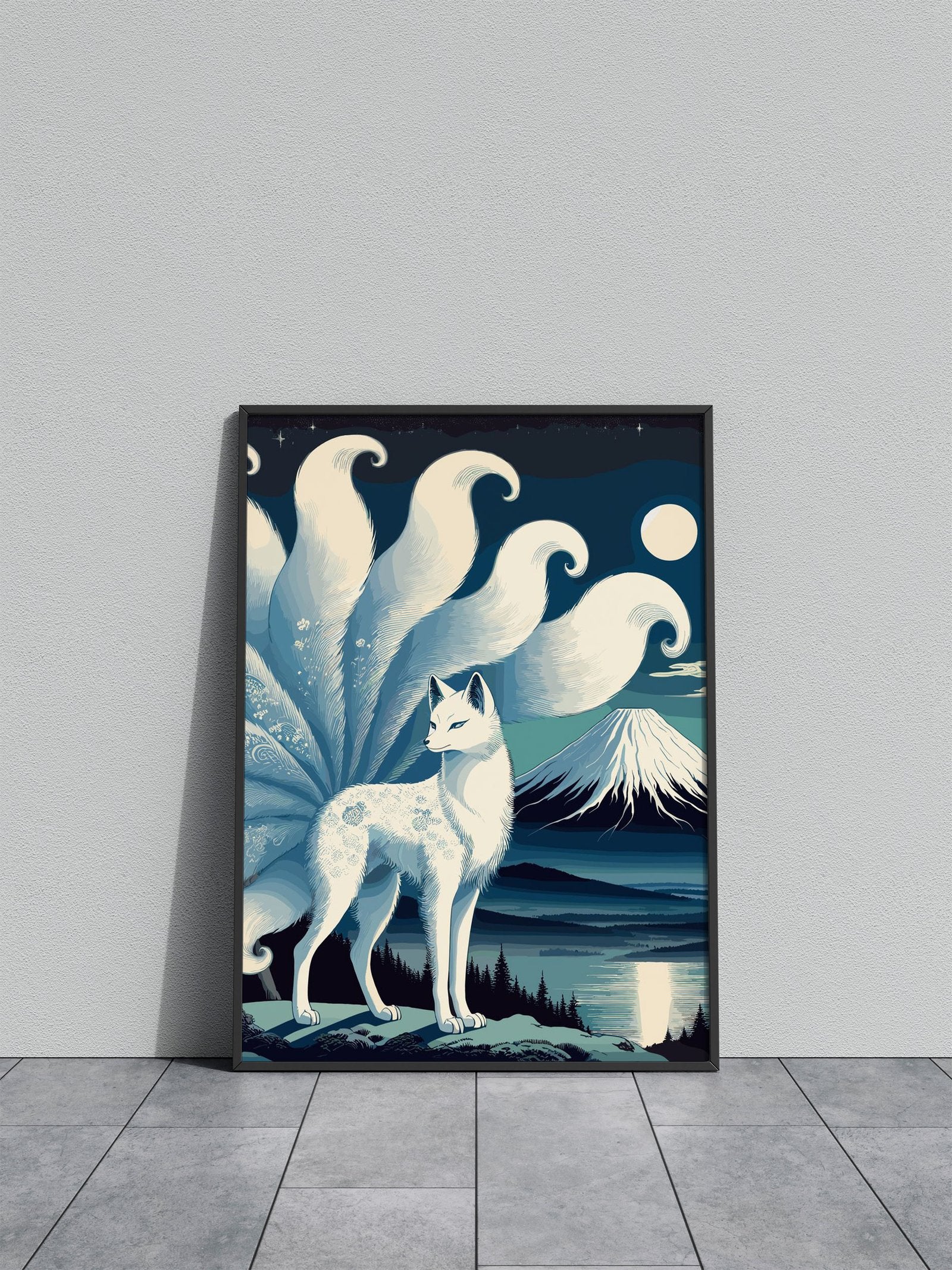 Nine Tailed Fox Spirit Asian Style Poster | Wall  Art for Home & Office | High-Quality Print - High-Quality Premium Wall Art Decor Sticker