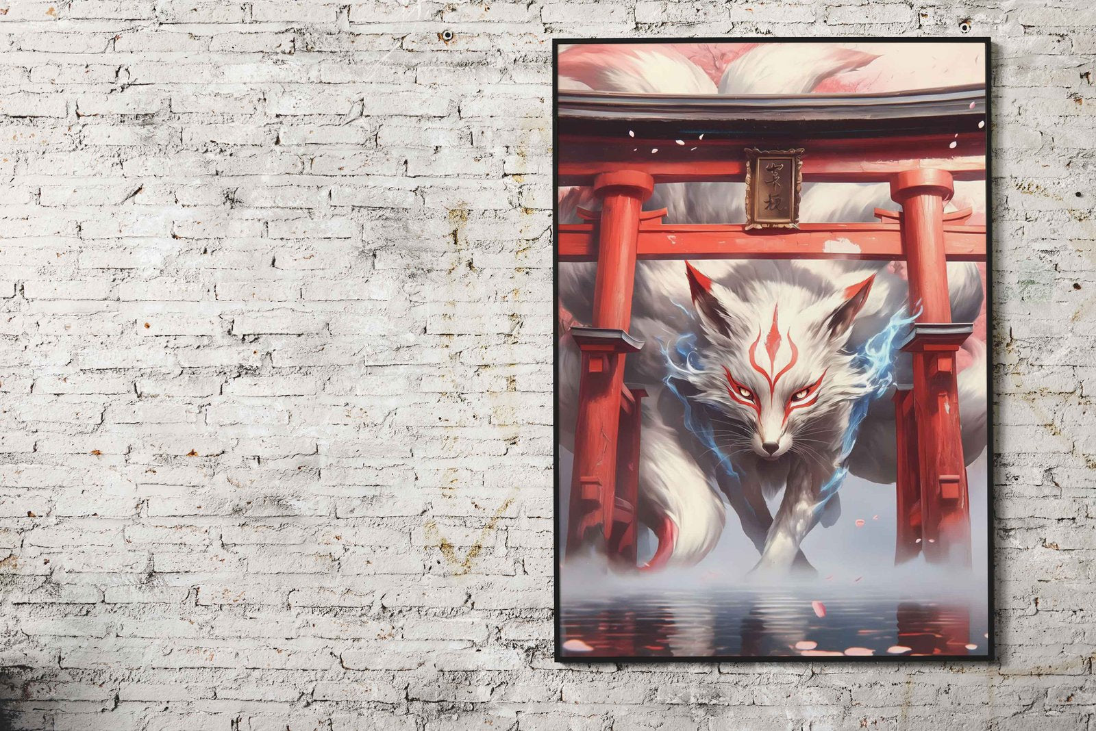 Nine Tailed Fox Vintage Asian Style Poster | W all Art for Home & Office | High-Quality Print - High-Quality Premium Wall Art Decor Sticker