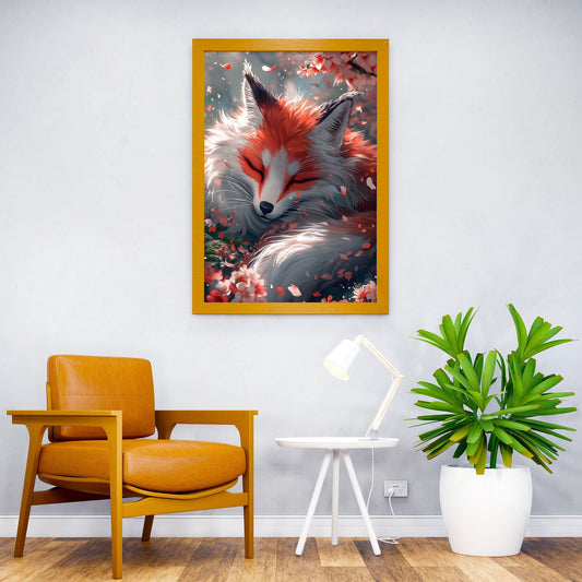 Ninetail Kitsune Dream Asian Style Poster | Wa ll Art for Home & Office | High-Quality Print - High-Quality Premium Wall Art Decor Sticker