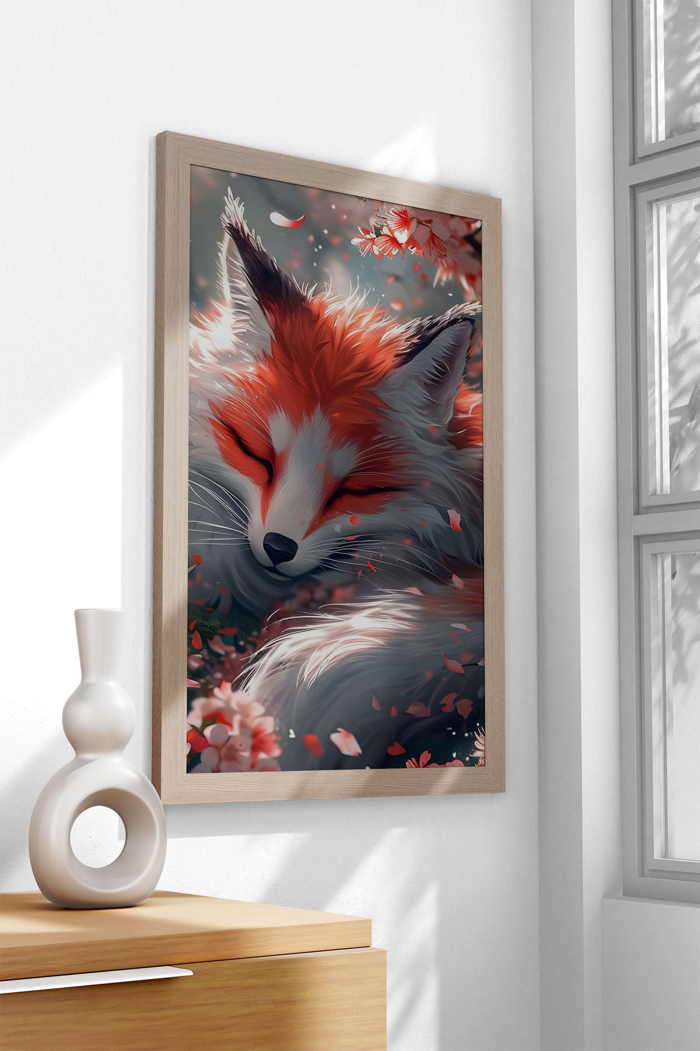 Ninetail Kitsune Dream Asian Style Poster | Wa ll Art for Home & Office | High-Quality Print - High-Quality Premium Wall Art Decor Sticker