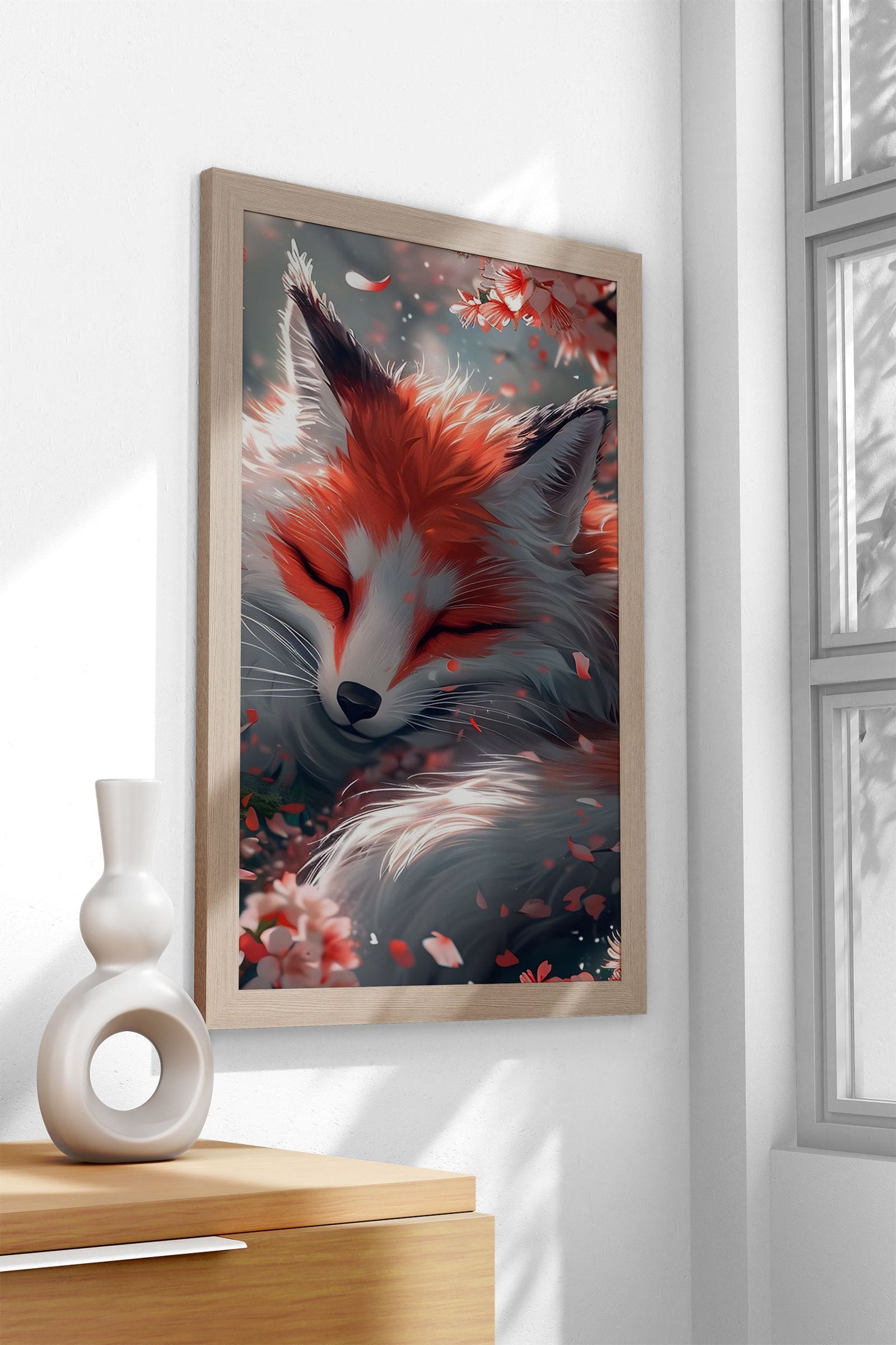 Ninetail Kitsune Dream Asian Style Poster | Wa ll Art for Home & Office | High-Quality Print - High-Quality Premium Wall Art Decor Sticker