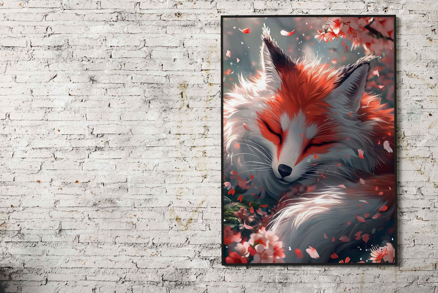 Ninetail Kitsune Dream Asian Style Poster | Wa ll Art for Home & Office | High-Quality Print - High-Quality Premium Wall Art Decor Sticker