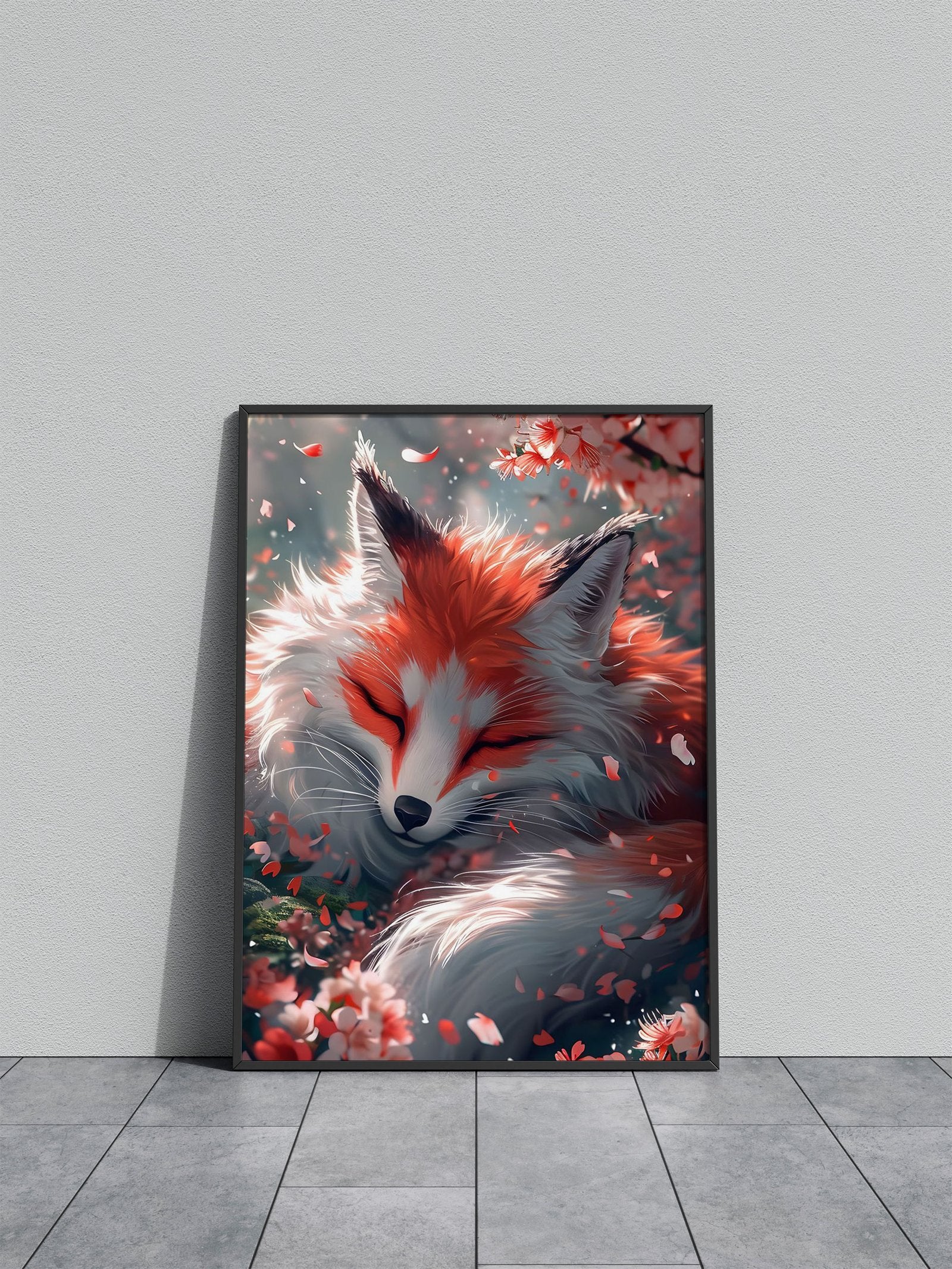 Ninetail Kitsune Dream Asian Style Poster | Wa ll Art for Home & Office | High-Quality Print - High-Quality Premium Wall Art Decor Sticker