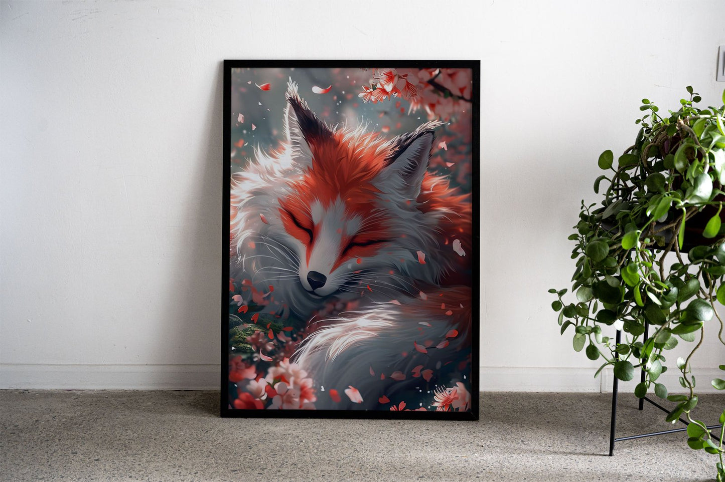 Ninetail Kitsune Dream Asian Style Poster | Wa ll Art for Home & Office | High-Quality Print - High-Quality Premium Wall Art Decor Sticker