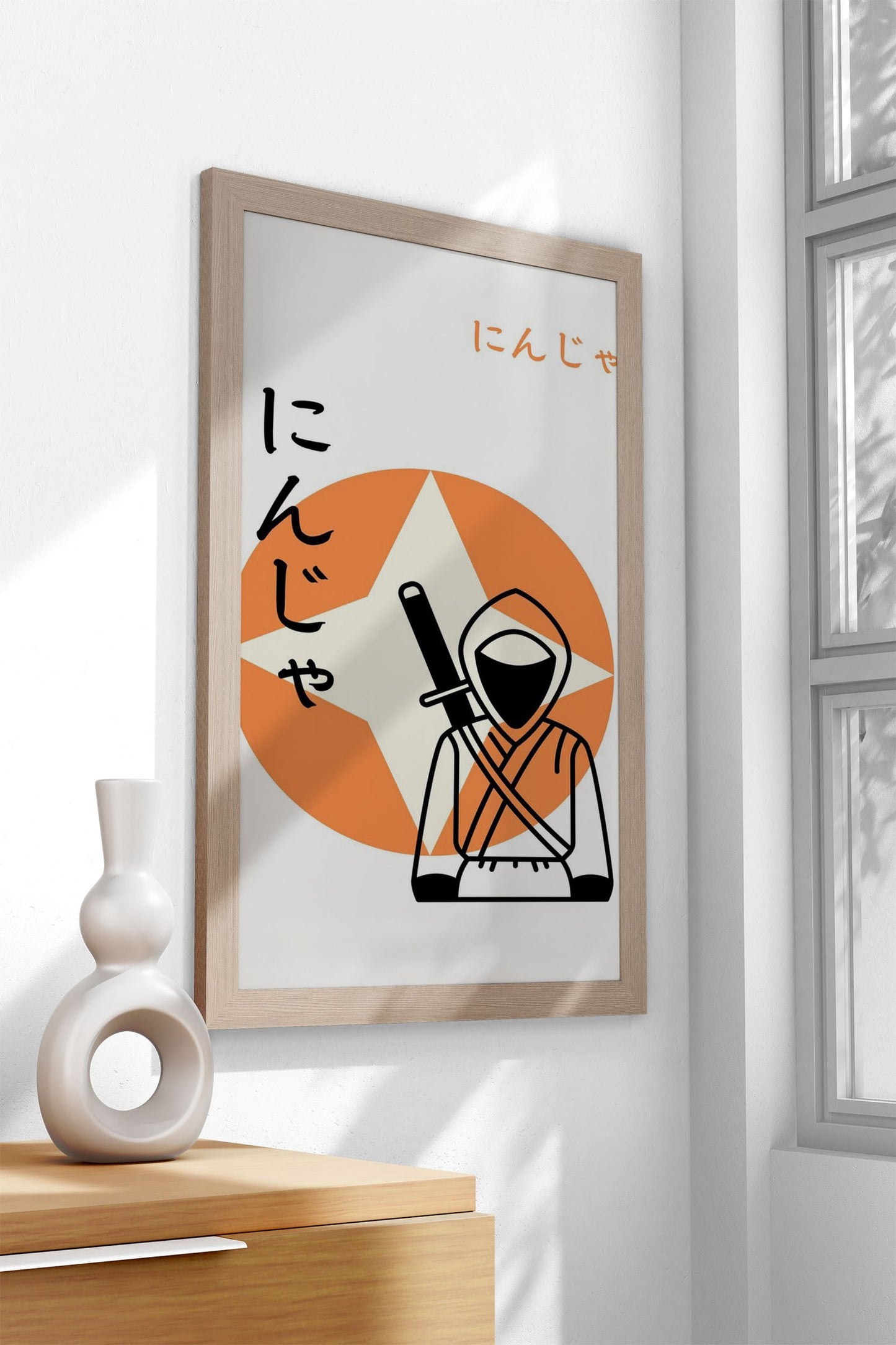 Ninja Assassin Pink Asian Style Poster | Wall A rt for Home & Office | High-Quality Print - High-Quality Premium Wall Art Decor Sticker
