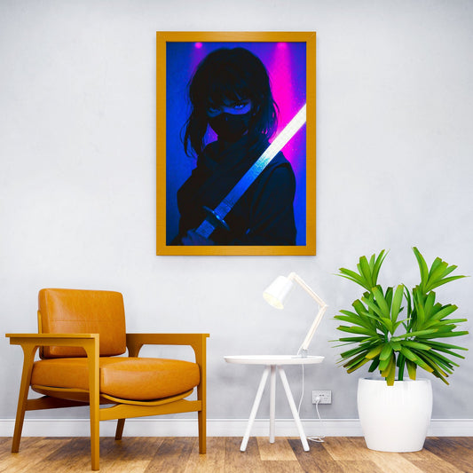 Ninja Japan Asian Style Poster | Wall Art for H ome & Office | High-Quality Print - High-Quality Premium Wall Art Decor Sticker