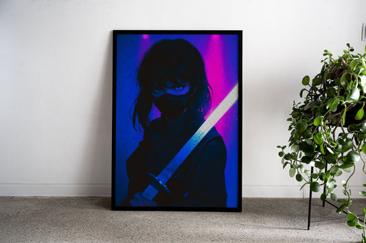 Ninja Japan Asian Style Poster | Wall Art for H ome & Office | High-Quality Print - High-Quality Premium Wall Art Decor Sticker