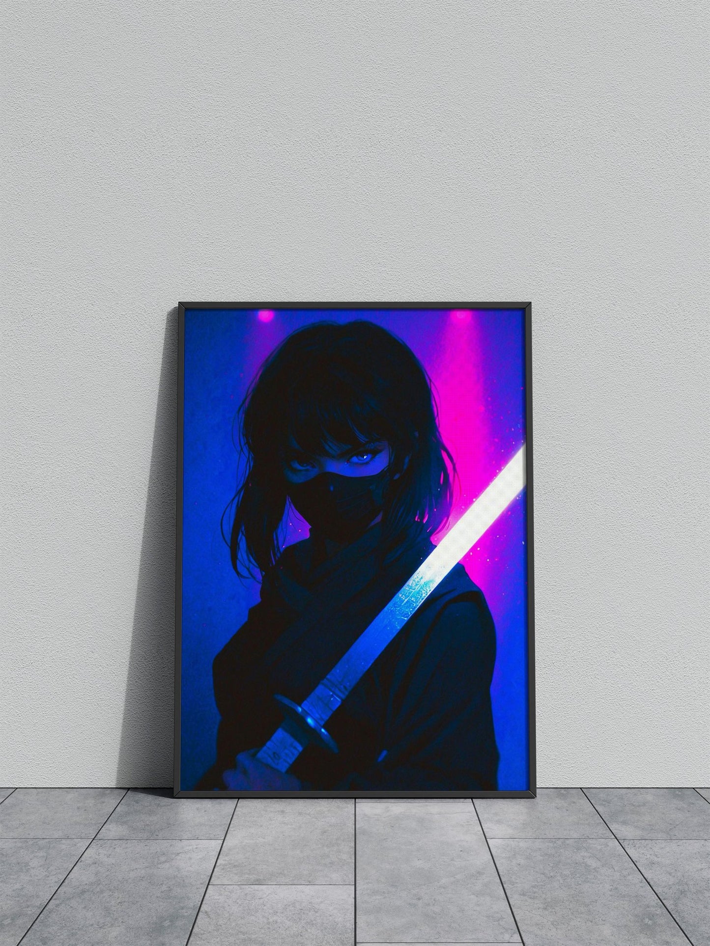 Ninja Japan Asian Style Poster | Wall Art for H ome & Office | High-Quality Print - High-Quality Premium Wall Art Decor Sticker