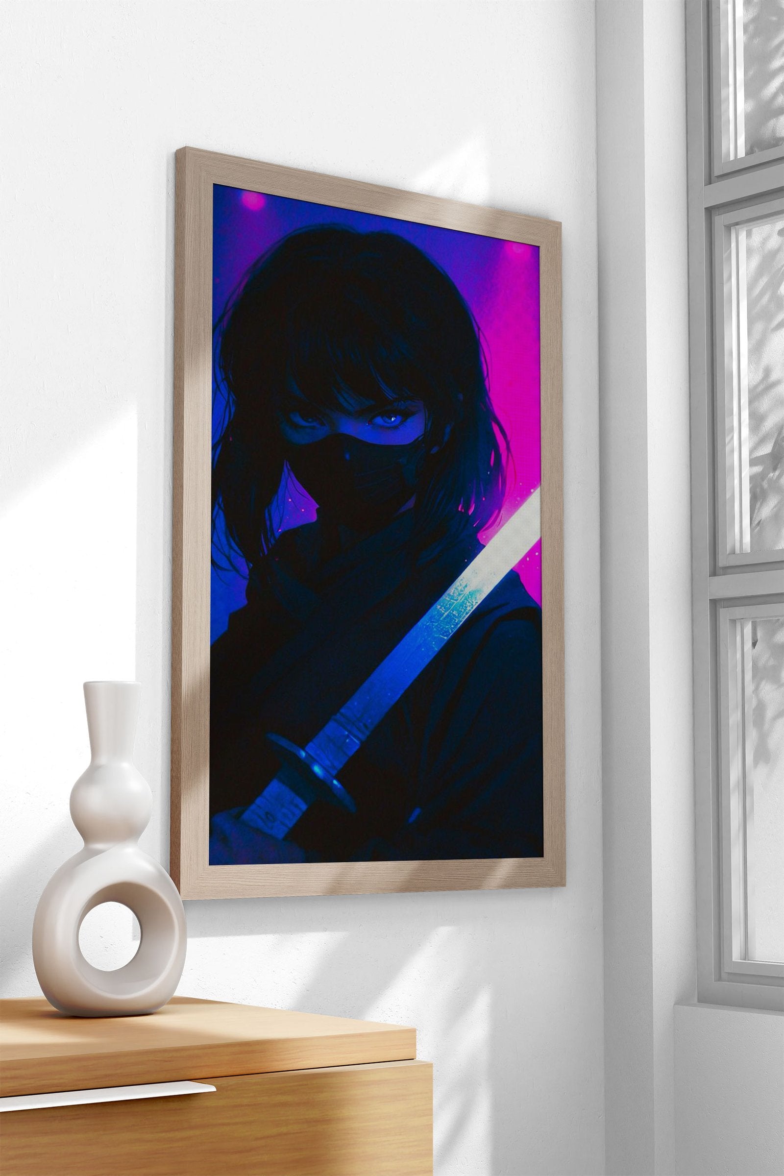 Ninja Japan Asian Style Poster | Wall Art for H ome & Office | High-Quality Print - High-Quality Premium Wall Art Decor Sticker