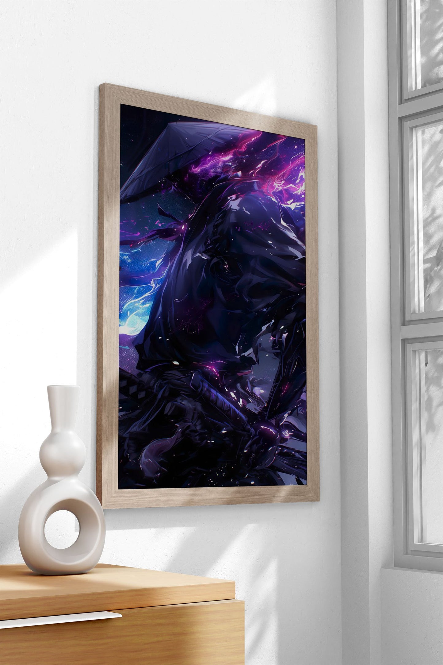 Ninja Samurai Green Asian Style Poster | Wall  Art for Home & Office | High-Quality Print - High-Quality Premium Wall Art Decor Sticker