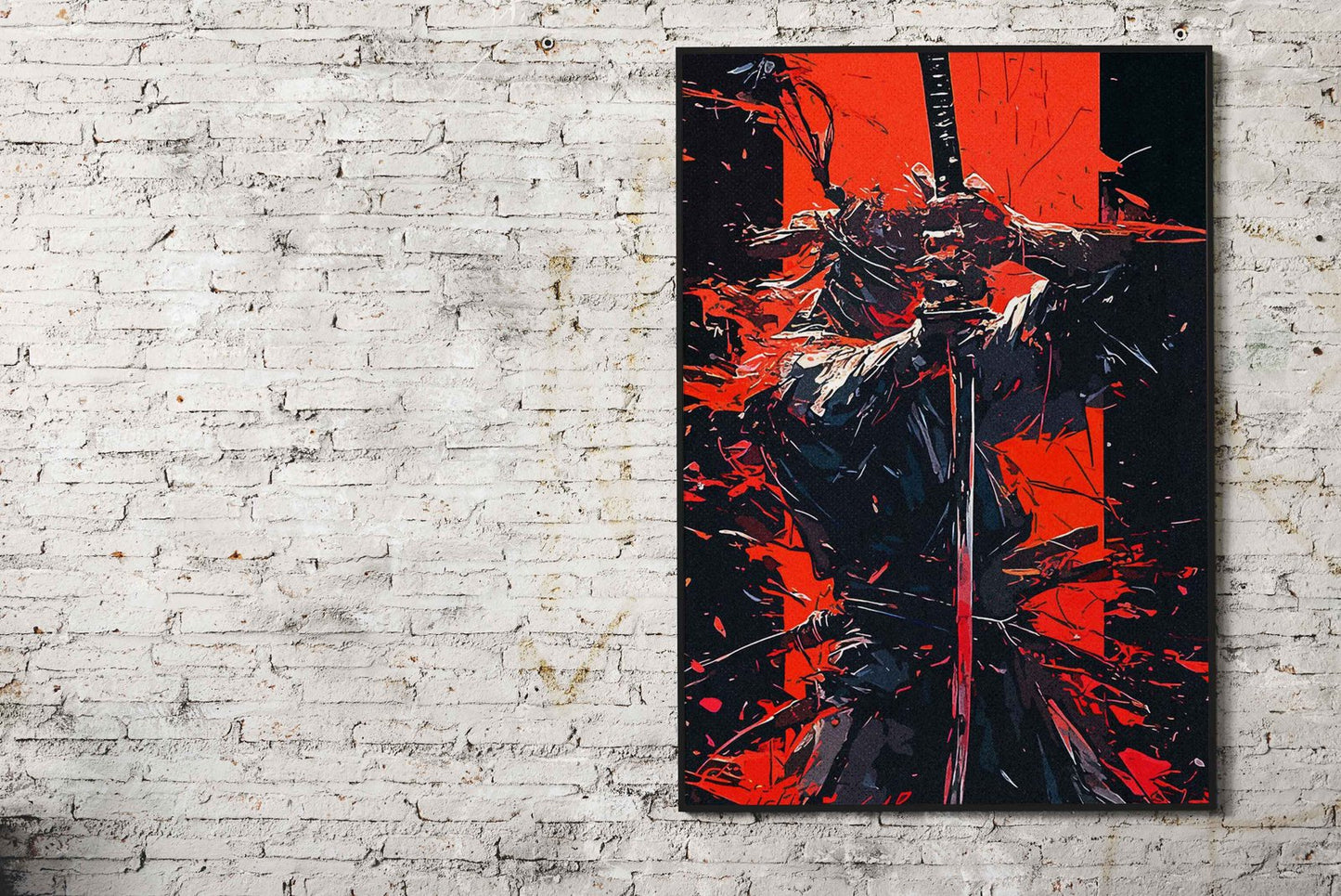 Ninja Warrior Illustration Asian Style Poster | W all Art for Home & Office | High-Quality Print - High-Quality Premium Wall Art Decor Sticker