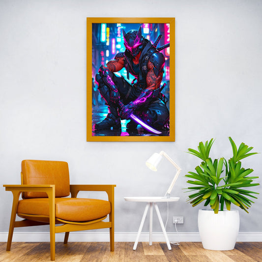 ninja warrior pop art Asian Style Poster | Wall  Art for Home & Office | High-Quality Print - High-Quality Premium Wall Art Decor Sticker