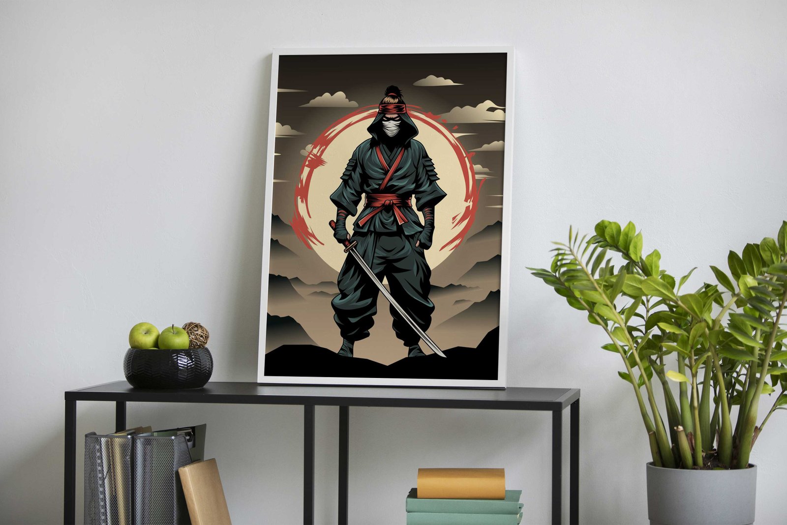 Ninja Warrior Asian Style Poster | Wall Art for H ome & Office | High-Quality Print - High-Quality Premium Wall Art Decor Sticker
