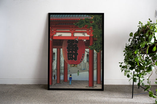Nio Gate at Asakusa Temple Asian Style Poste r | Wall Art for Home & Office | High-Quality Print - High-Quality Premium Wall Art Decor Sticker