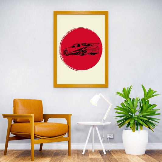 Nissan Skyline GT R Asian Style Poster | Wall A rt for Home & Office | High-Quality Print - High-Quality Premium Wall Art Decor Sticker