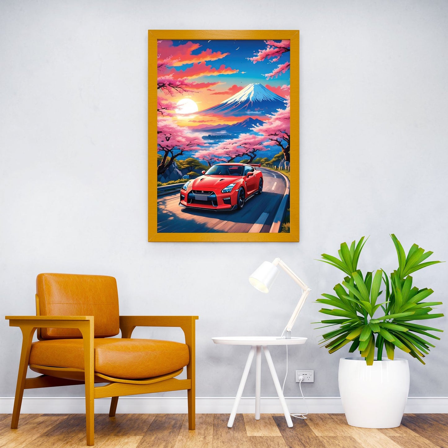Nissan Skyline GTR R34 Asian Style Poster | W all Art for Home & Office | High-Quality Print - High-Quality Premium Wall Art Decor Sticker