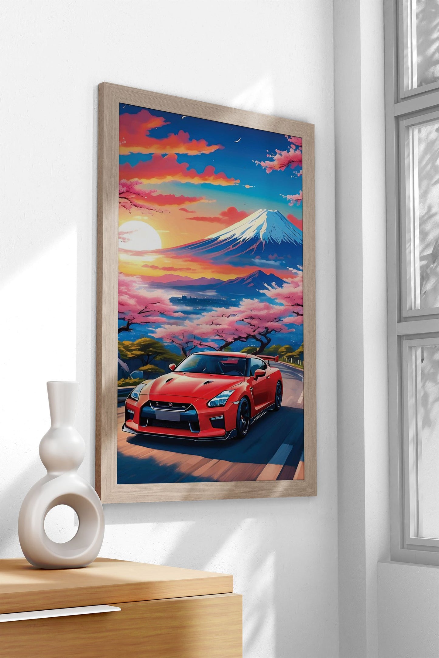 Nissan Skyline GTR R34 Asian Style Poster | W all Art for Home & Office | High-Quality Print - High-Quality Premium Wall Art Decor Sticker