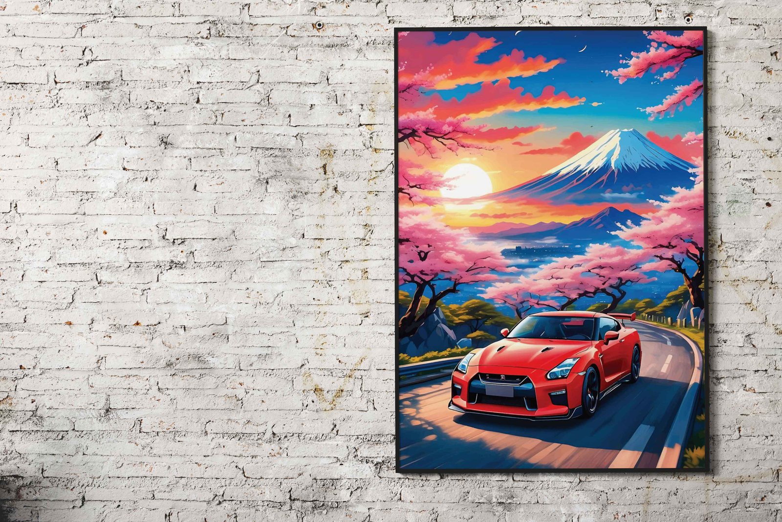 Nissan Skyline GTR R34 Asian Style Poster | W all Art for Home & Office | High-Quality Print - High-Quality Premium Wall Art Decor Sticker