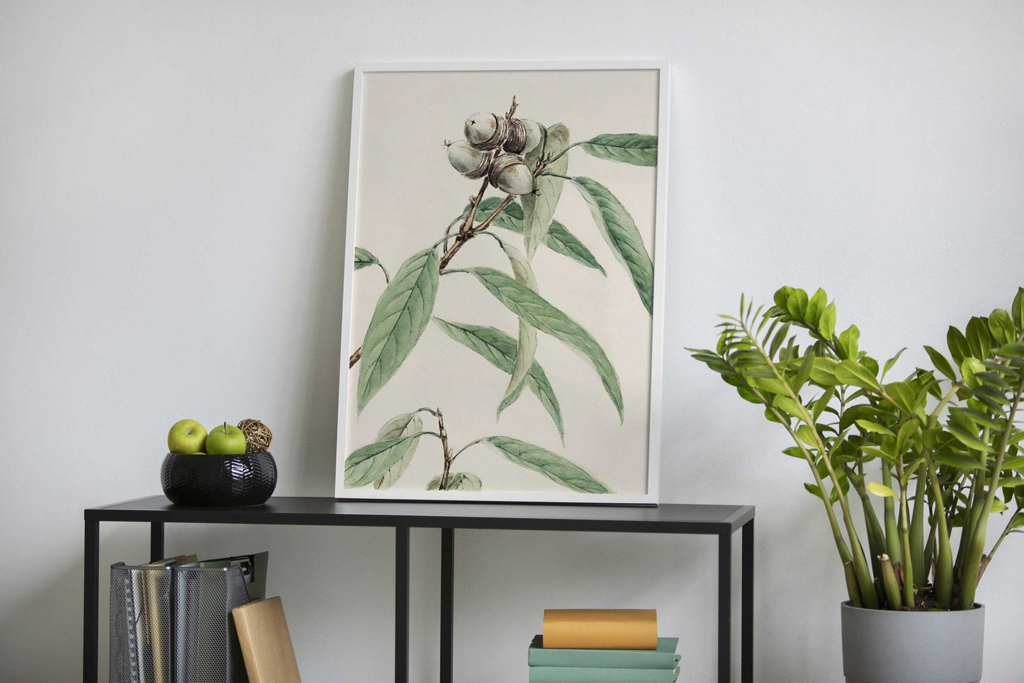 Oak Branch Watercolor Asian Style Poster | W all Art for Home & Office | High-Quality Print