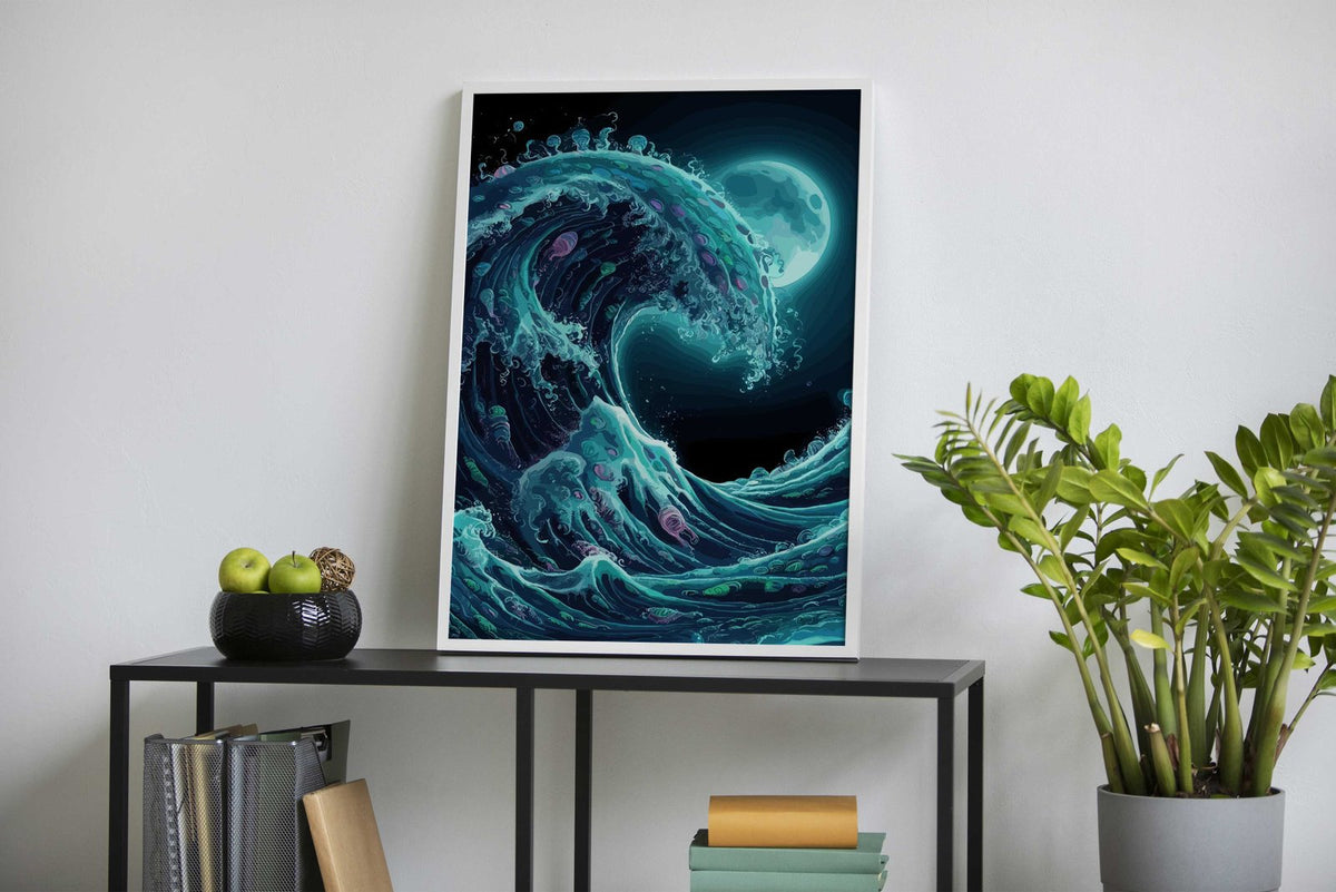 Ocean Kanagawa Wave Asian Style Poster | W all Art for Home & Office | High-Quality Print - High-Quality Premium Wall Art Decor Sticker