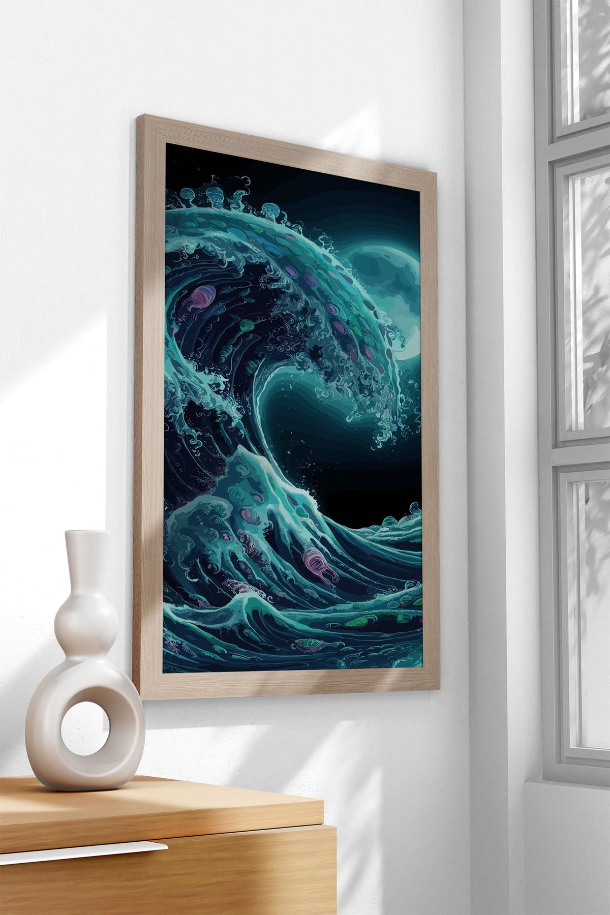 Ocean Kanagawa Wave Asian Style Poster | W all Art for Home & Office | High-Quality Print - High-Quality Premium Wall Art Decor Sticker