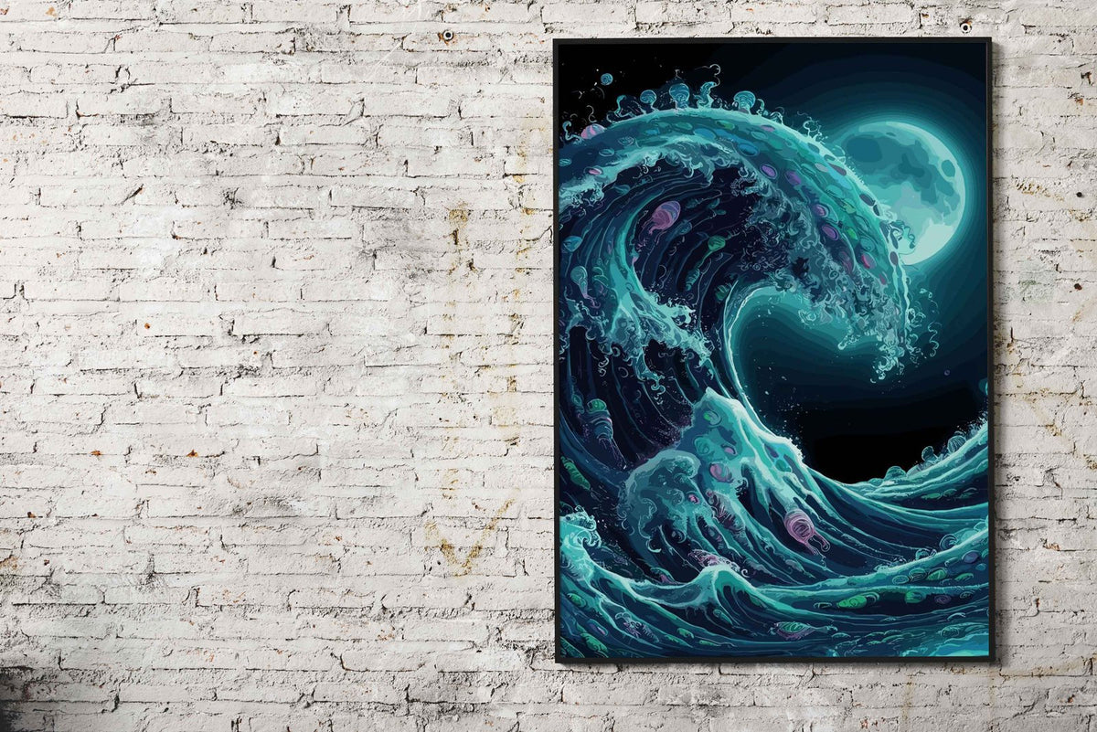 Ocean Kanagawa Wave Asian Style Poster | W all Art for Home & Office | High-Quality Print - High-Quality Premium Wall Art Decor Sticker
