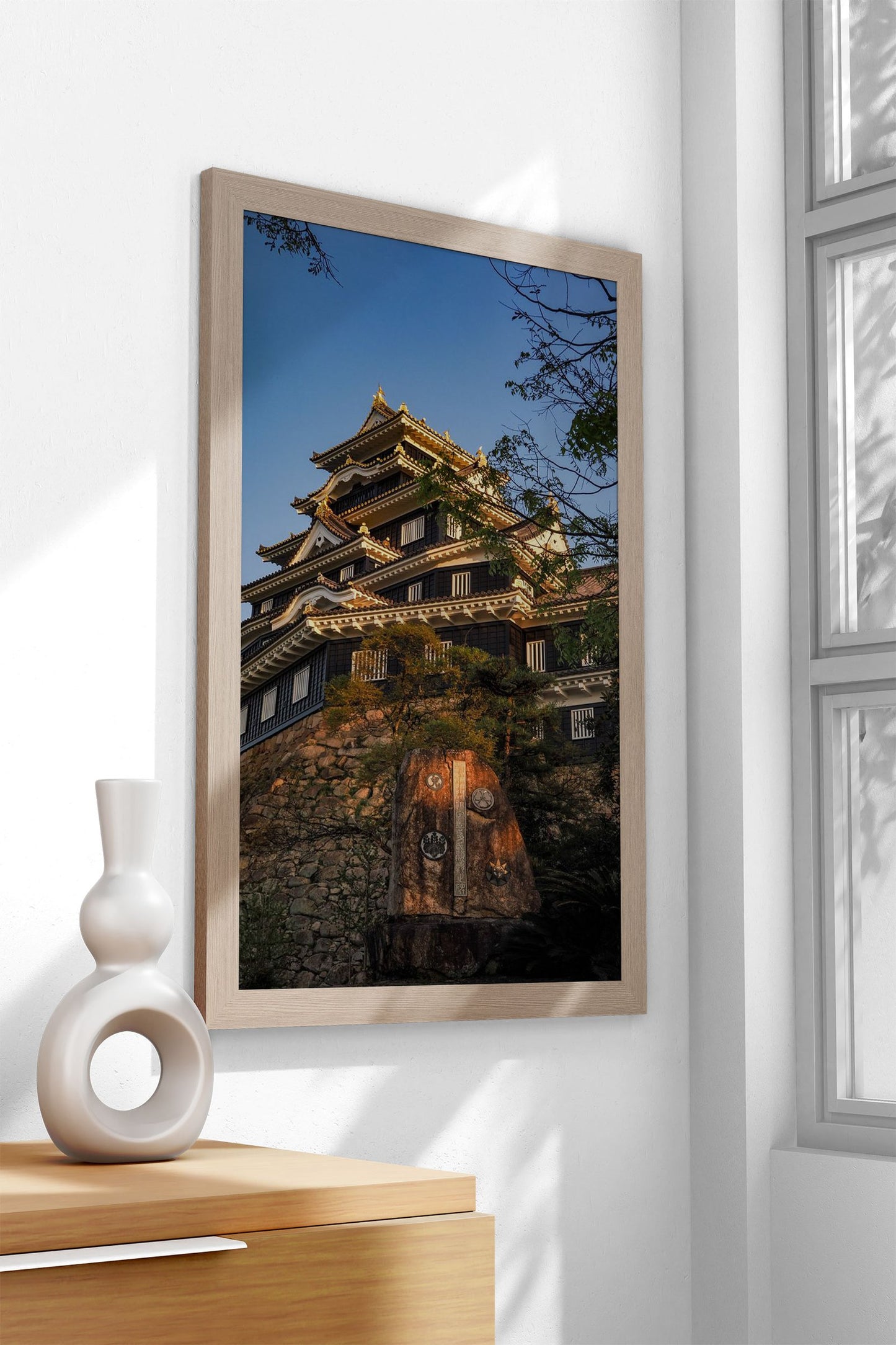 Okayama Castle at Sunset Asian Style Poster |  Wall Art for Home & Office | High-Quality Print