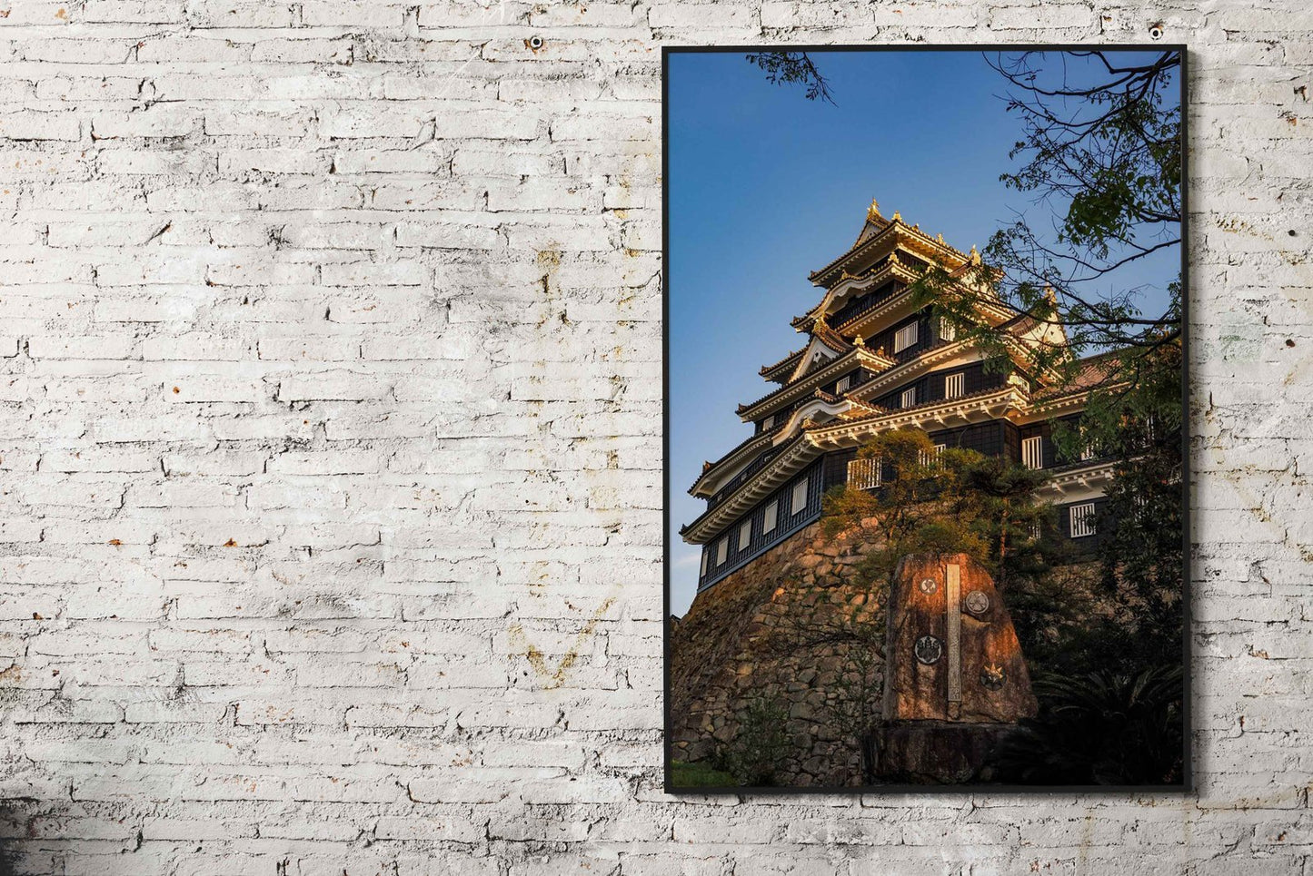 Okayama Castle at Sunset Asian Style Poster |  Wall Art for Home & Office | High-Quality Print