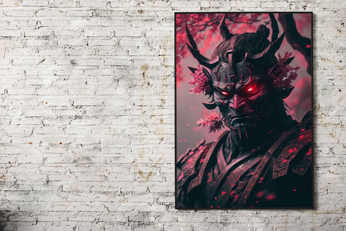 Oni Demon Lord Asian Style Poster | Wall Art f or Home & Office | High-Quality Print - High-Quality Premium Wall Art Decor Sticker