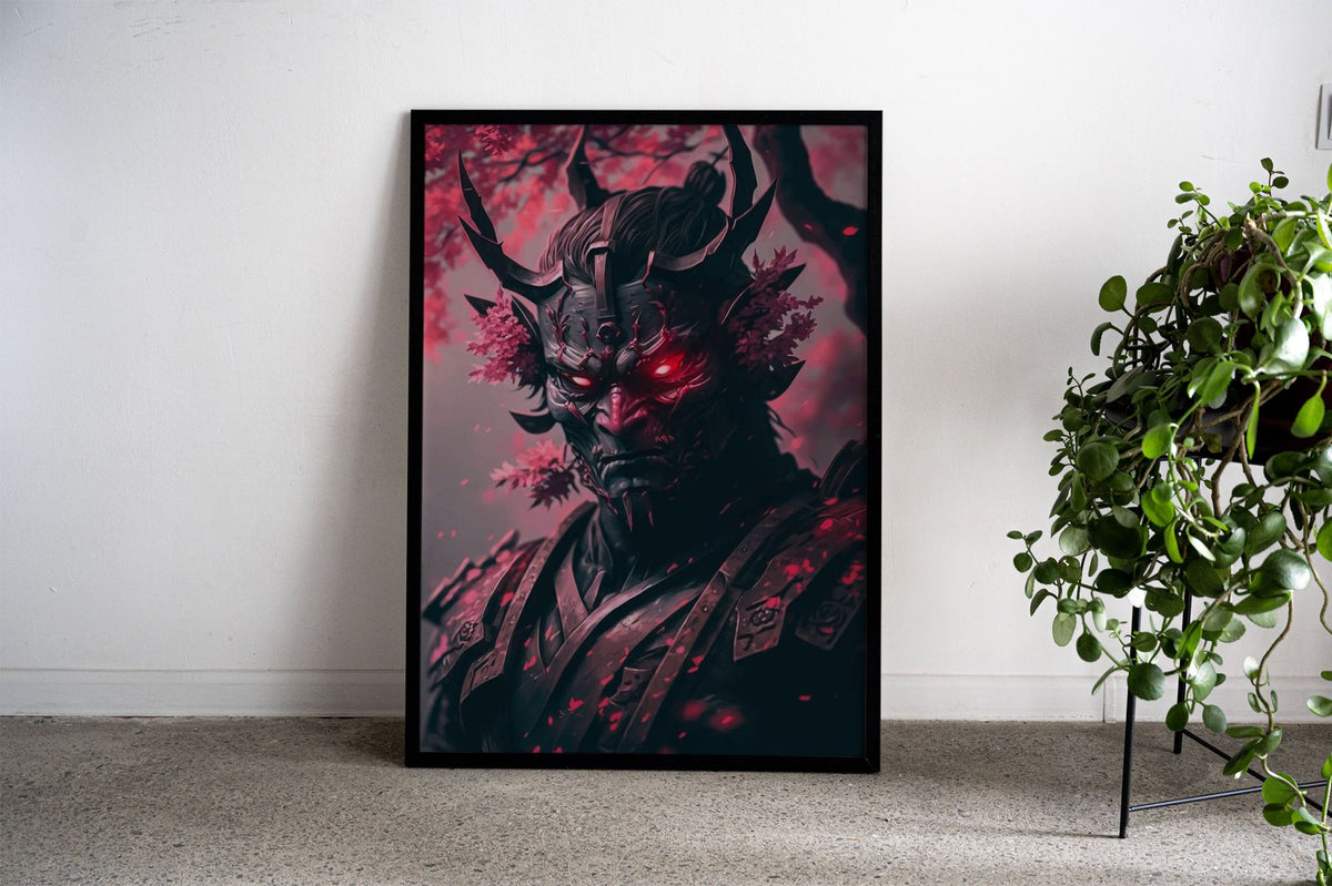 Oni Demon Lord Asian Style Poster | Wall Art f or Home & Office | High-Quality Print - High-Quality Premium Wall Art Decor Sticker