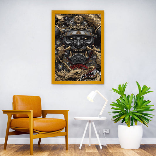 Oni Mask Mythology Asian Style Poster | Wall  Art for Home & Office | High-Quality Print