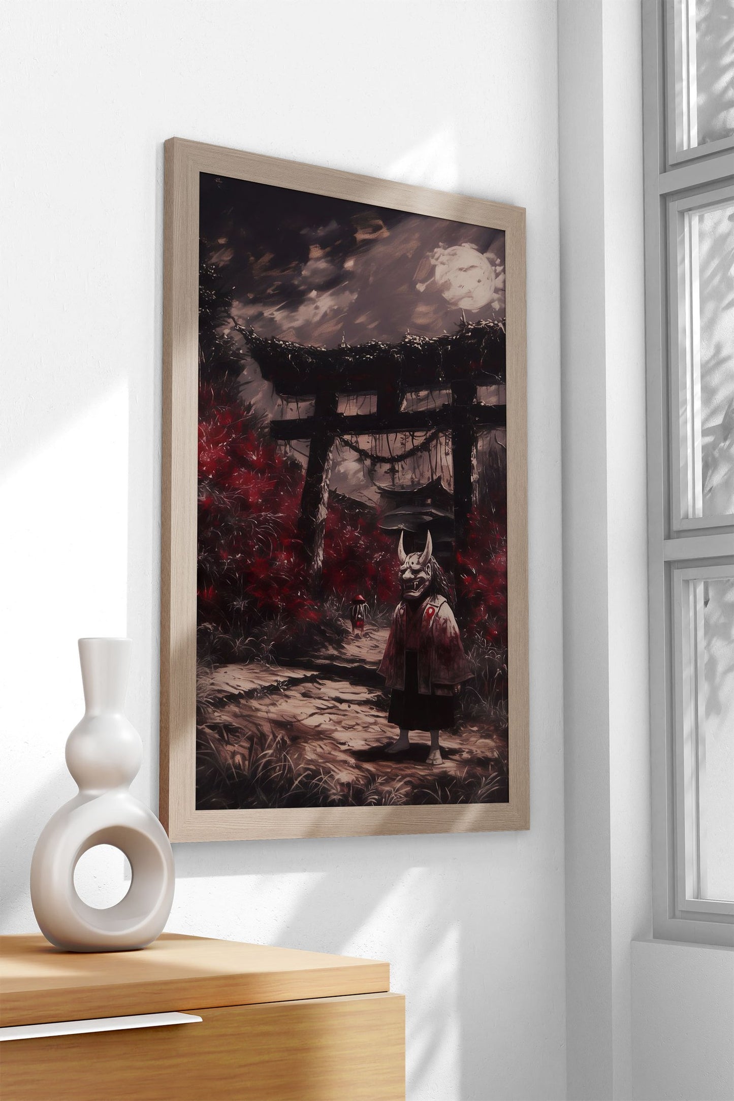 Oni Mask Asian Style Poster | Wall Art for Hom e & Office | High-Quality Print