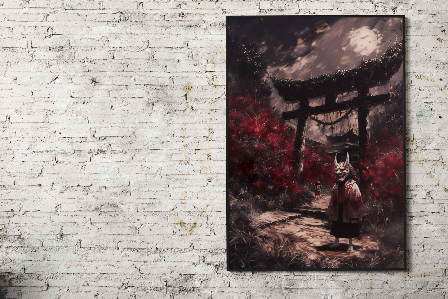 Oni Mask Asian Style Poster | Wall Art for Hom e & Office | High-Quality Print