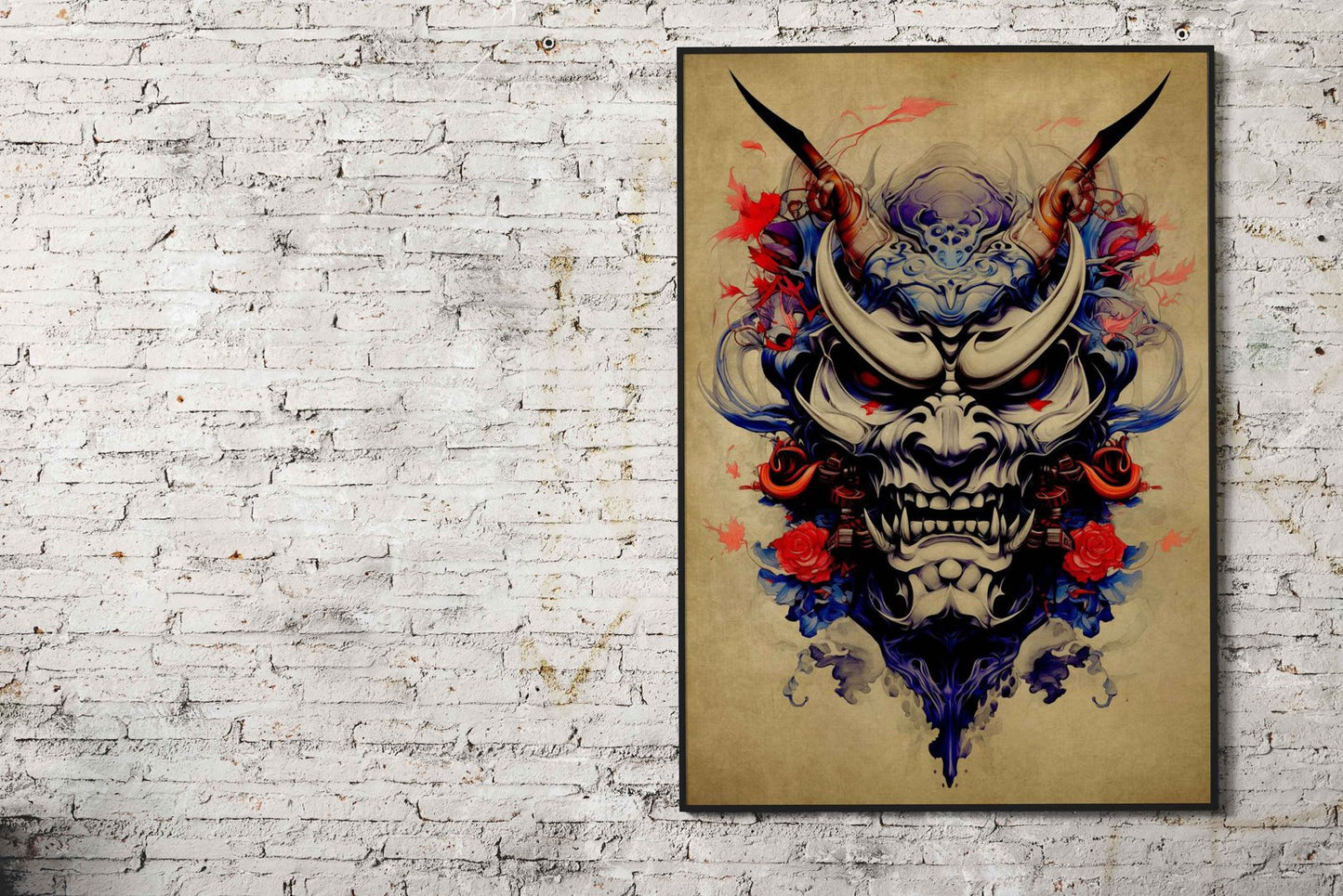 Oni Samurai No11 Asian Style Poster | Wall Art  for Home & Office | High-Quality Print