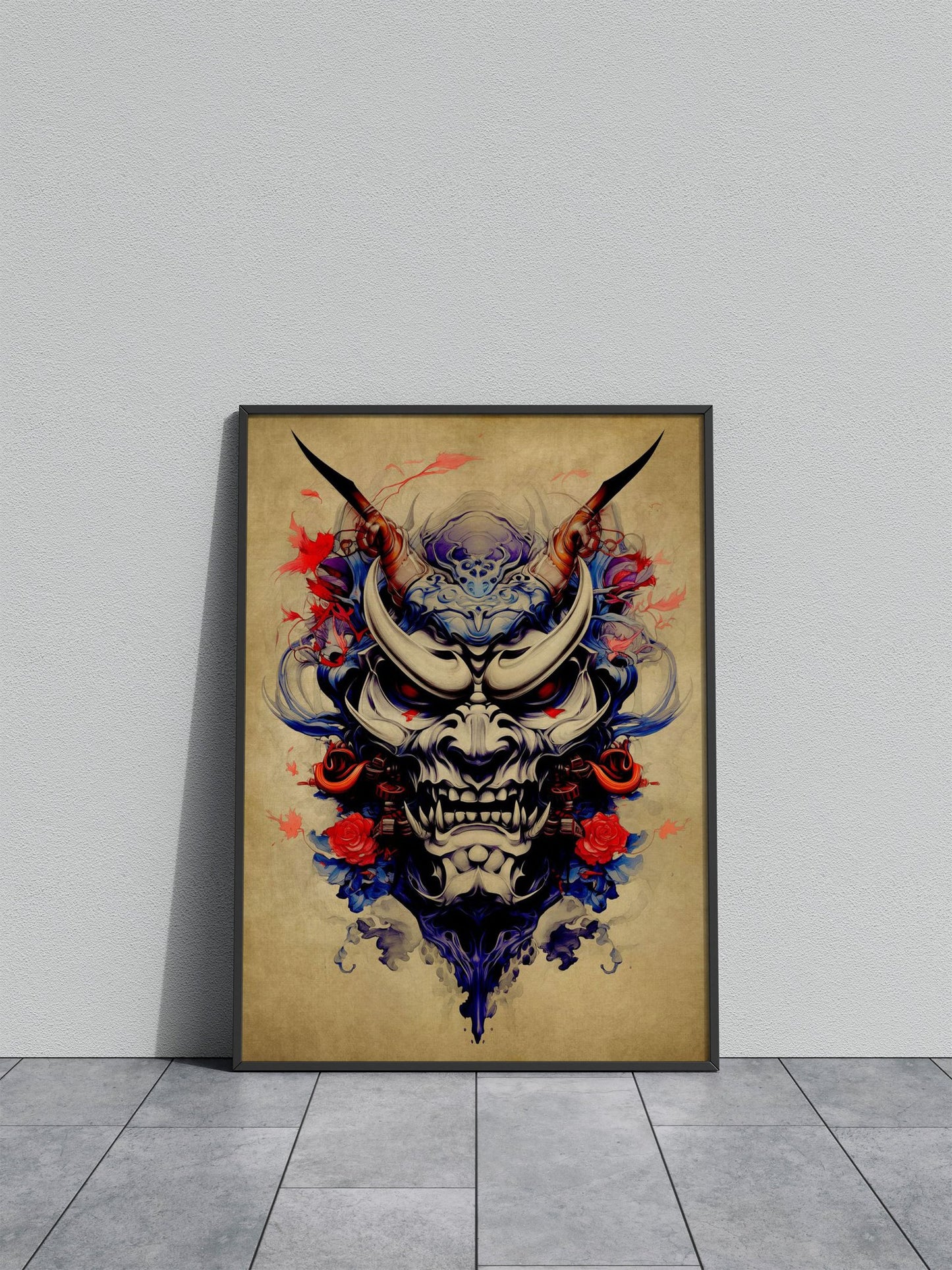Oni Samurai No11 Asian Style Poster | Wall Art  for Home & Office | High-Quality Print