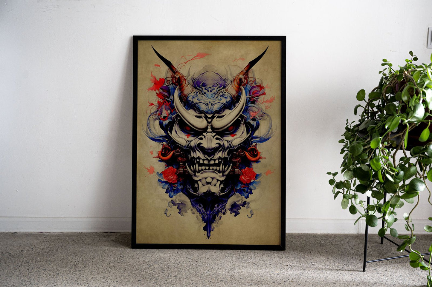 Oni Samurai No11 Asian Style Poster | Wall Art  for Home & Office | High-Quality Print