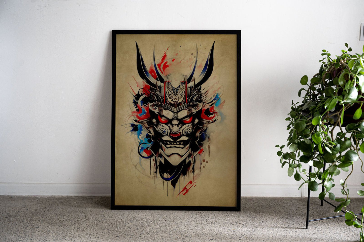 Oni Samurai No12 Asian Style Poster | Wall Art  for Home & Office | High-Quality Print