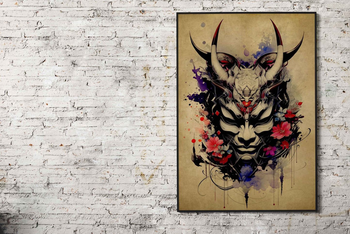 Oni Samurai No13 Asian Style Poster | Wall Art  for Home & Office | High-Quality Print