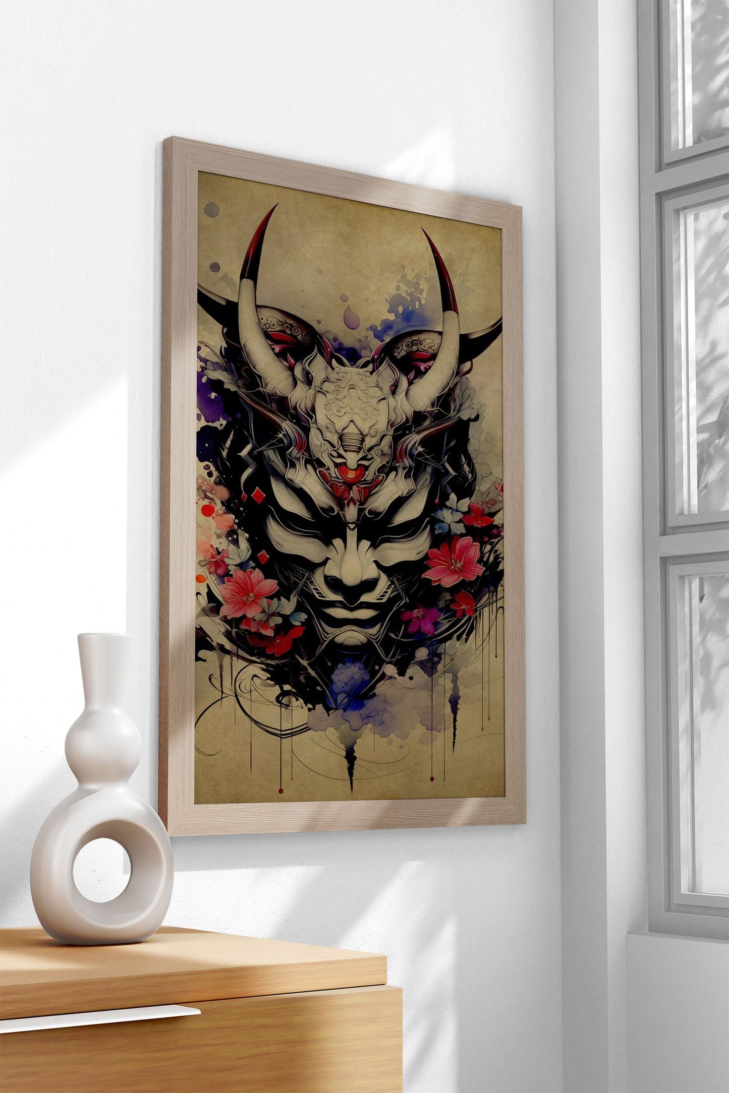 Oni Samurai No13 Asian Style Poster | Wall Art  for Home & Office | High-Quality Print