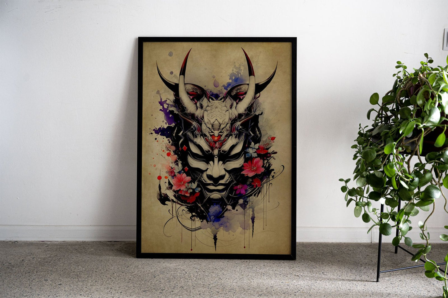 Oni Samurai No13 Asian Style Poster | Wall Art  for Home & Office | High-Quality Print