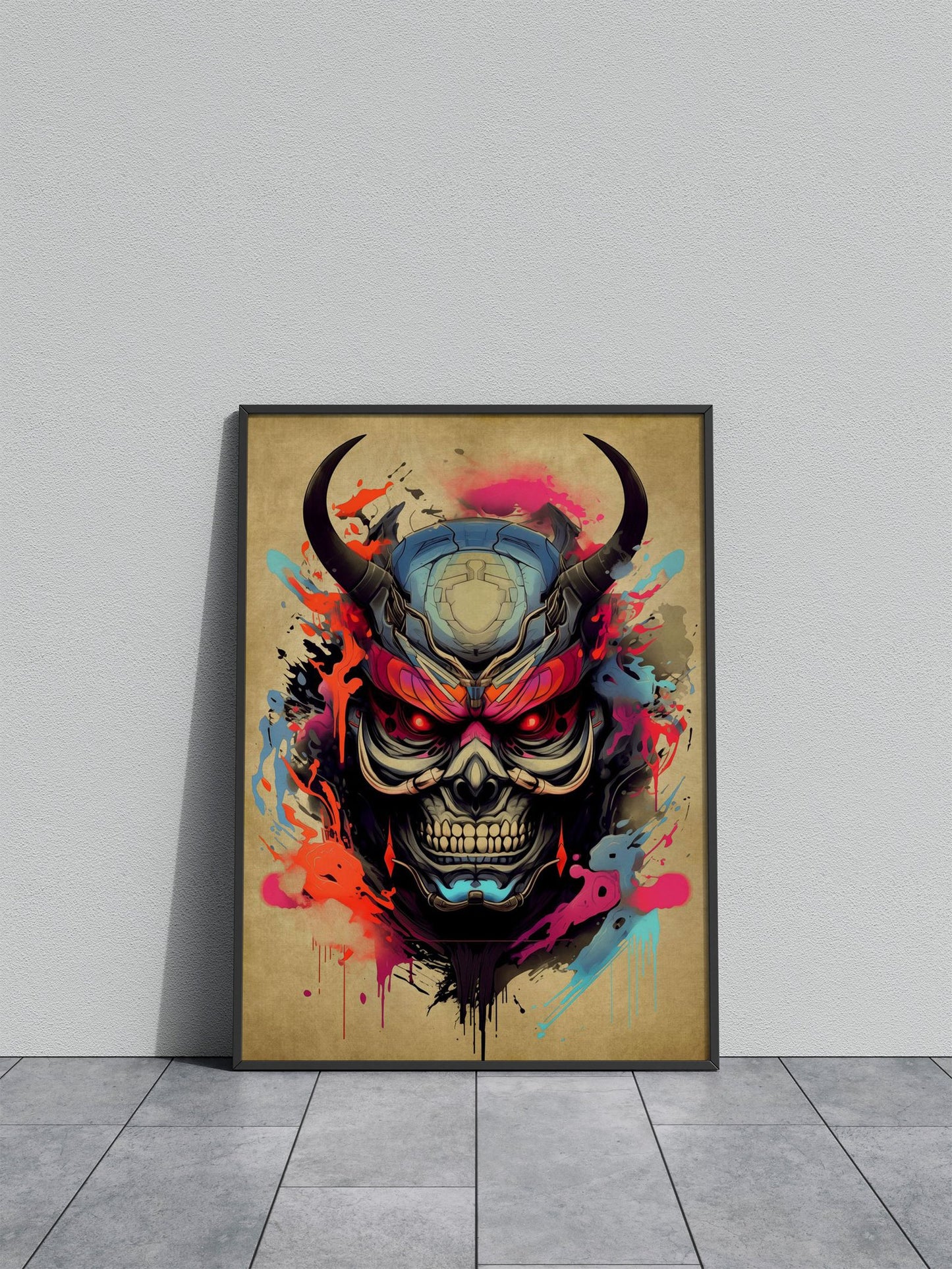 Oni Samurai No14 Asian Style Poster | Wall Art  for Home & Office | High-Quality Print