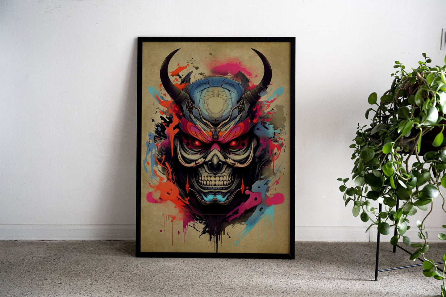Oni Samurai No14 Asian Style Poster | Wall Art  for Home & Office | High-Quality Print