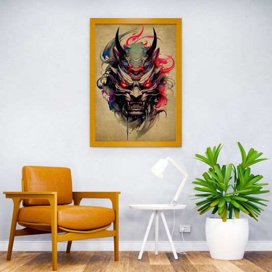 Oni Samurai No15 Asian Style Poster | Wall Art  for Home & Office | High-Quality Print