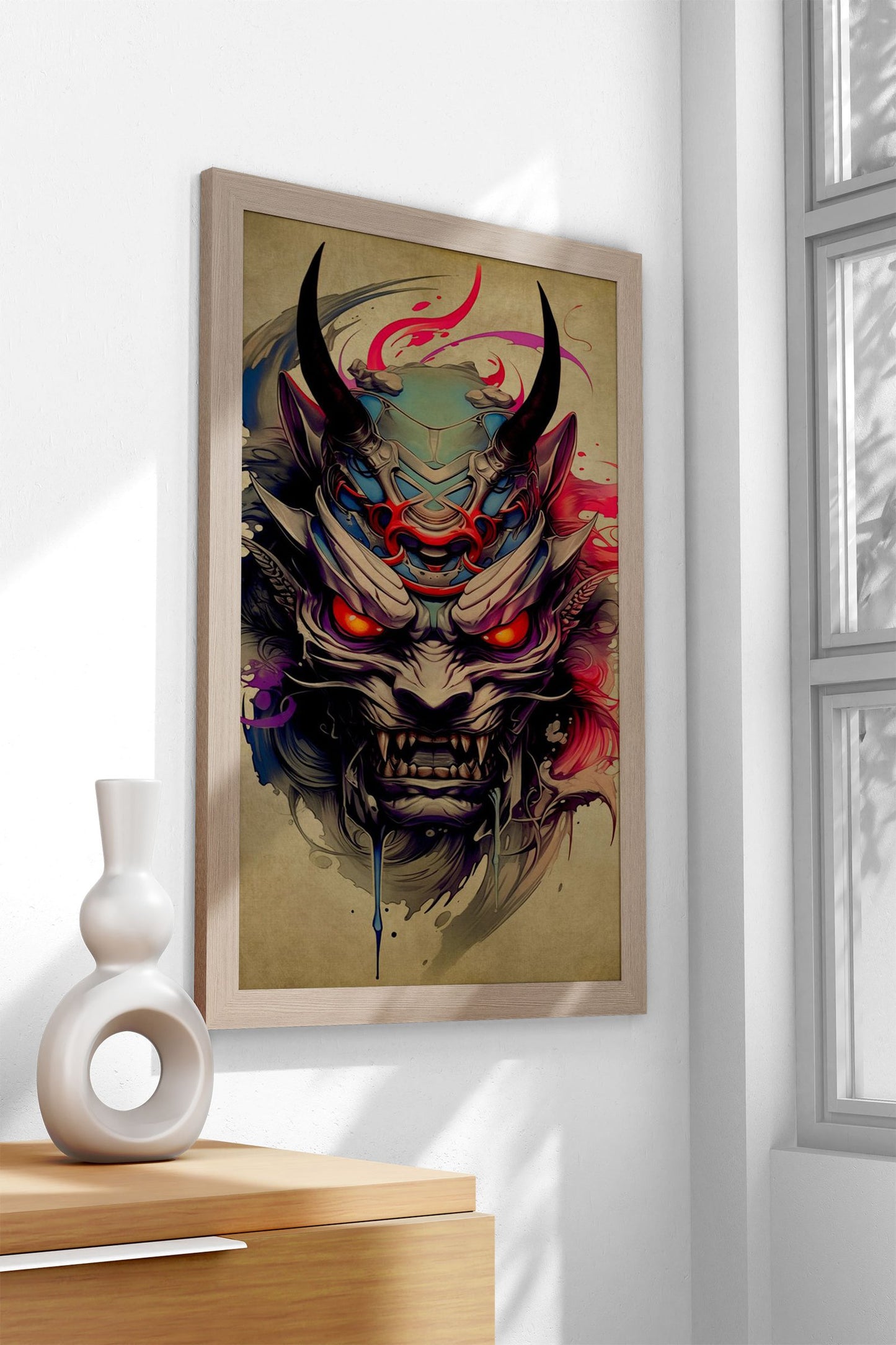 Oni Samurai No15 Asian Style Poster | Wall Art  for Home & Office | High-Quality Print